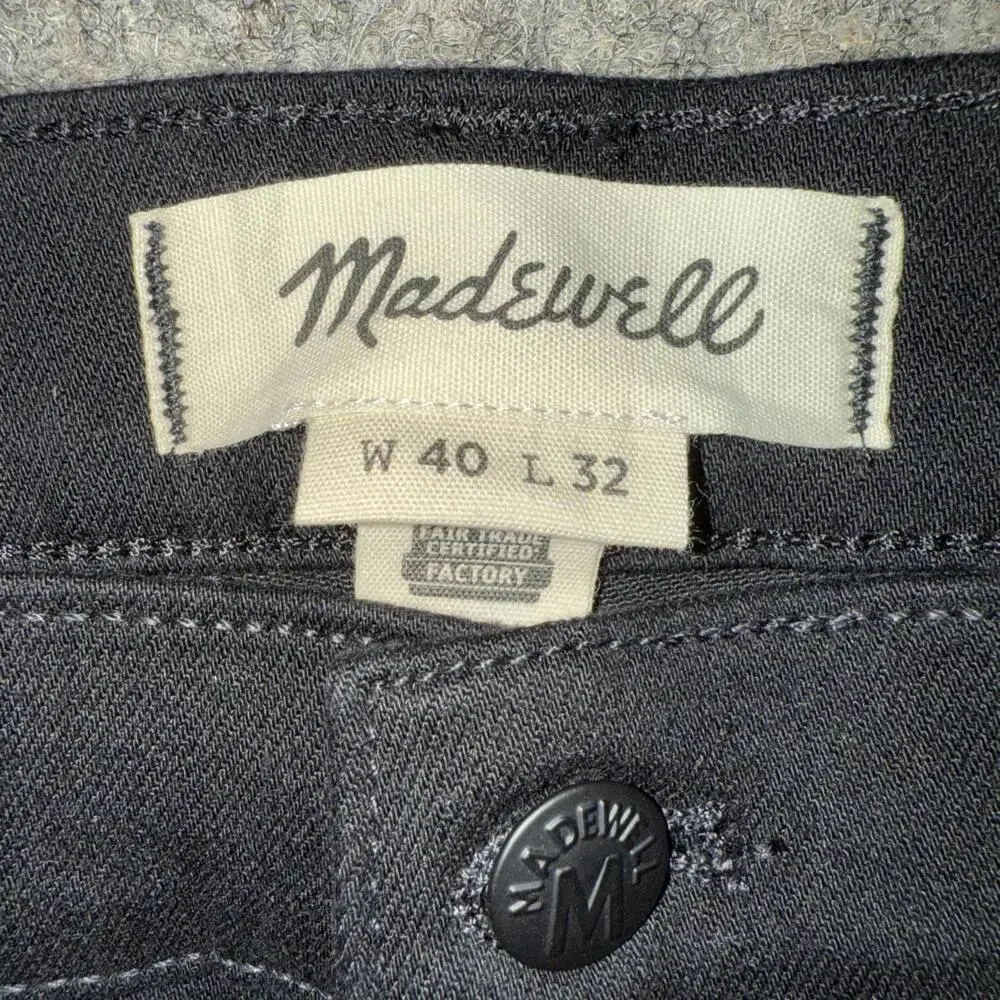 NWT Made well Mens Athletic Slim Black Jeans Size 40x 32 Flex Denim Coolmax